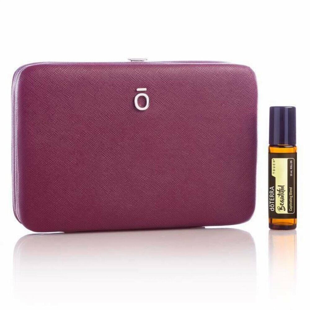 doTERRA Burgundy Hard Shell Essential Oil Rollerball Clutch Travel Case Wallet